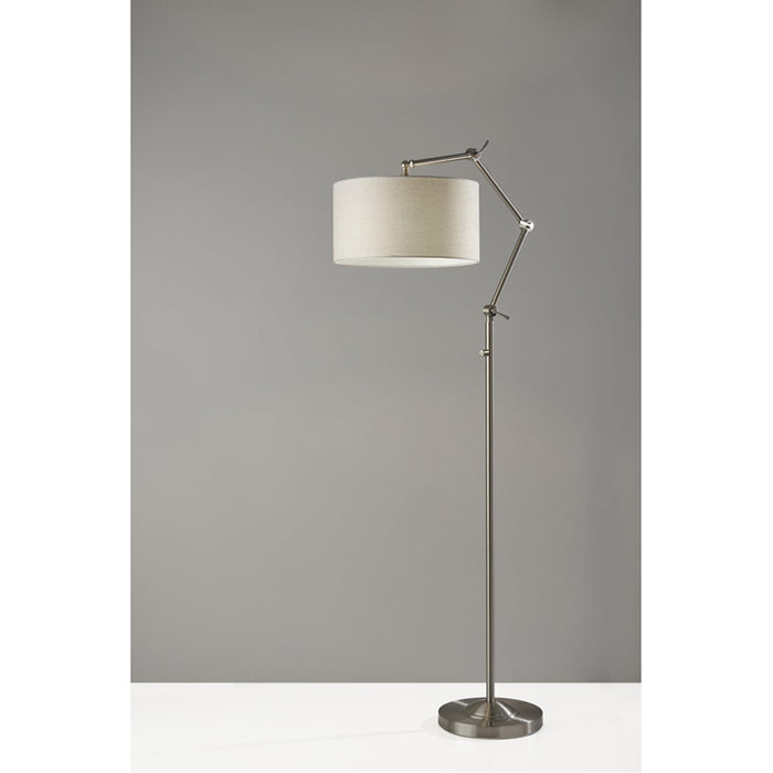 Adesso Willard Floor Lamp Brushed Steel (4039-22)