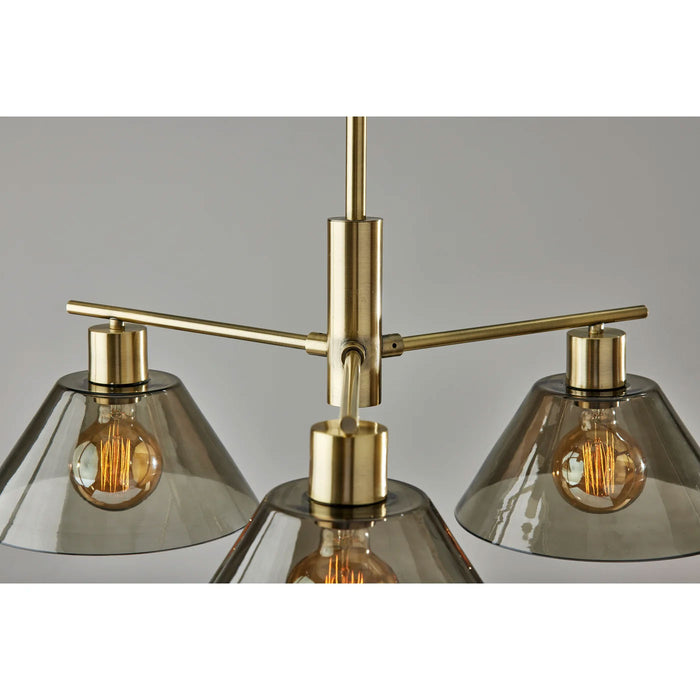 Adesso Zoe 3-Light Chandelier Antique Brass (3796-21)