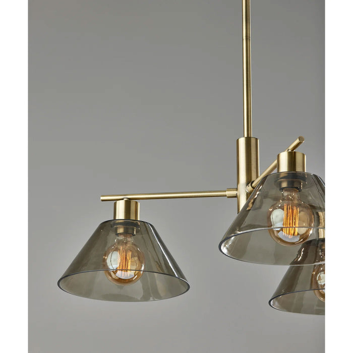 Adesso Zoe 3-Light Chandelier Antique Brass (3796-21)