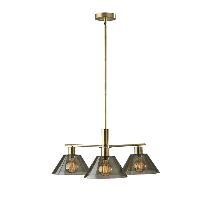 Adesso Zoe 3-Light Chandelier Antique Brass (3796-21)