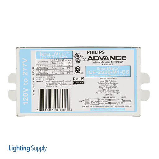 Advance ICF2S26M1BS35M Electronic Ballast-2 26W Compact Fluorescent (913700532401)