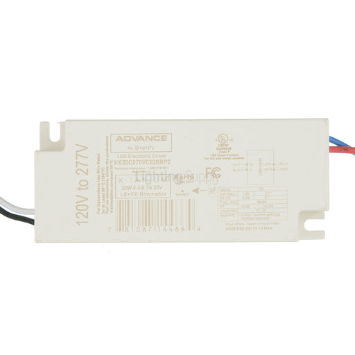 Advance XI020C070V030RNP2M Xitanium Phase-Cut Dimming LED Driver 20W 0.40-0.70A 30V Leading Edge Plus Trailing Edge (#929000766113)