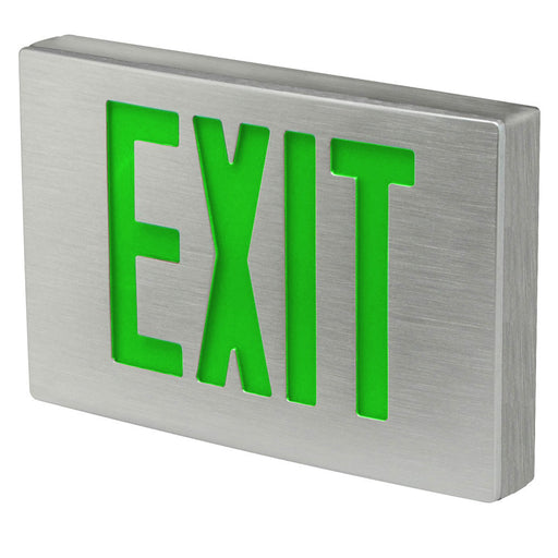 Best Lighting Products Die-Cast Aluminum Exit Sign Double Face Green Letters Aluminum Housing Aluminum Face Panel AC Only No Self-Diagnostics Dual Circuit With 120V Input (KXTEU2GAA2C-120-TP-USA)