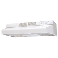 Air King 30 Inch White Range Hood With 2 Speed Blower Remote Location Rocker Switch LED Lighting (ES303ADA)