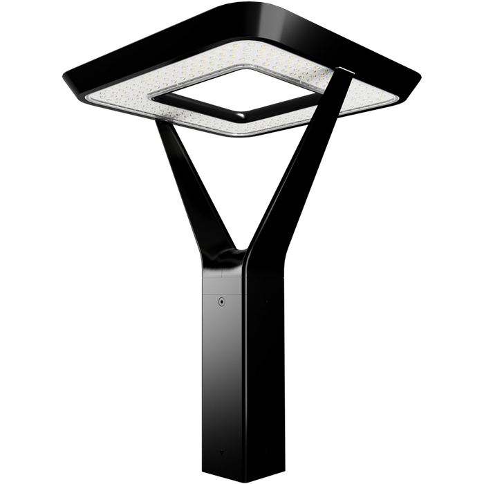 RAB AL5 Architectural Post-Top Area Light Square Wattage/CCT Selectable 120W/60W/30W 3000K/4000K/5000K 480V Type V Wide Black (AL5SB/480)