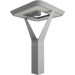 RAB AL5 Architectural Post-Top Area Light Square Wattage/CCT Selectable 120W/60W/30W 3000K/4000K/5000K 480V Type V Wide Motion Sensor Arm Roadway Gray (AL5SRG/480/SA)