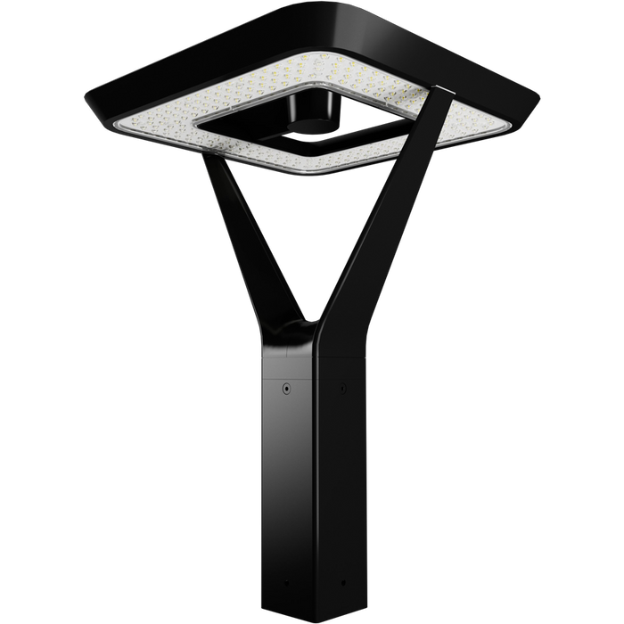 RAB AL5 Architectural Post-Top Area Light Square Wattage/CCT Selectable 120W/60W/30W 3000K/4000K/5000K 480V Type V Wide Twistlock Photocell Black (AL5SB/480/PCTA)