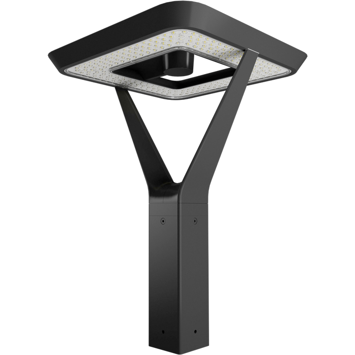 RAB AL5 Architectural Post-Top Area Light Square Wattage/CCT Selectable 120W/60W/30W 3000K/4000K/5000K 120-277V Type V Wide Twistlock Photocell Bronze (AL5S/PCTA)