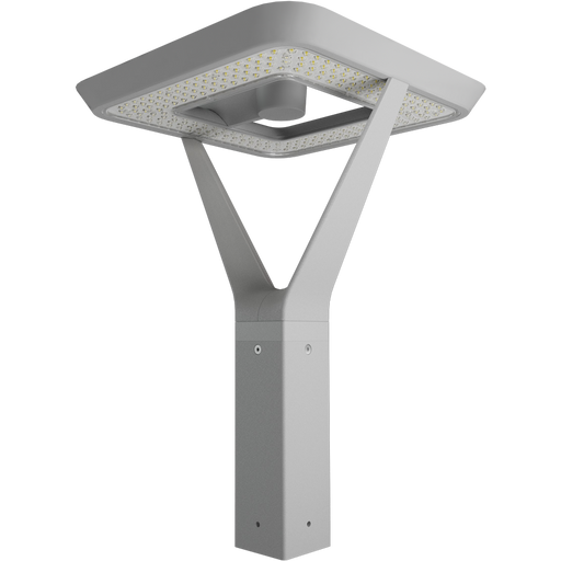 RAB AL5 Architectural Post-Top Area Light Square Wattage/CCT Selectable 120W/60W/30W 3000K/4000K/5000K 480V Type V Wide Twistlock Photocell Roadway Gray (AL5SRG/480/PCTA)