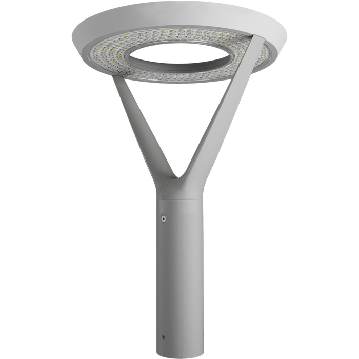 RAB AL5 Architectural Post-Top Area Light Round Wattage/CCT Selectable 120W/60W/30W 3000K/4000K/5000K 480V Type V Wide Roadway Gray (AL5RG/480)