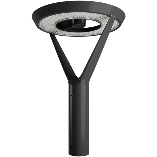 RAB AL5 Architectural Post-Top Area Light Round Wattage/CCT Selectable 120W/60W/30W 3000K/4000K/5000K 120-277V Type V Wide Motion Sensor Arm Bronze (AL5/SA)