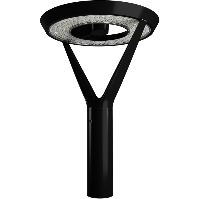 RAB AL5 Architectural Post-Top Area Light Round Wattage/CCT Selectable 120W/60W/30W 3000K/4000K/5000K 480V Type V Wide Twistlock Photocell Black (AL5B/480/PCTA)