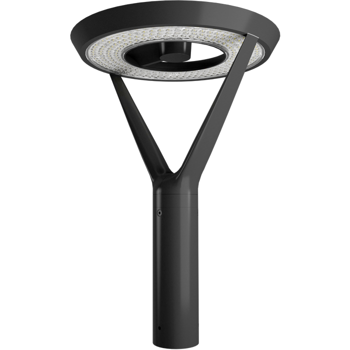 RAB AL5 Architectural Post-Top Area Light Round Wattage/CCT Selectable 120W/60W/30W 3000K/4000K/5000K 120-277V Type V Wide Twistlock Photocell Bronze (AL5/PCTA)