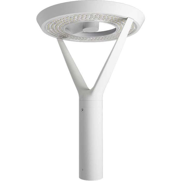 RAB AL5 Architectural Post-Top Area Light Round Wattage/CCT Selectable 120W/60W/30W 3000K/4000K/5000K 480V Type V Wide Twistlock Photocell White (AL5W/480/PCTA)