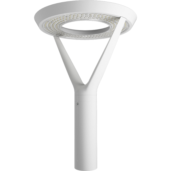 RAB AL5 Architectural Post-Top Area Light Round Wattage/CCT Selectable 120W/60W/30W 3000K/4000K/5000K 120-277V Type V Wide White (AL5W)