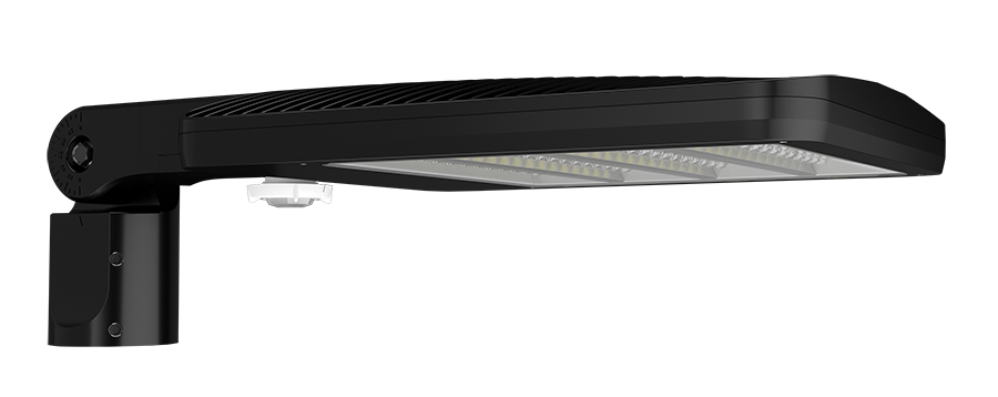 RAB ALED Field Adjustable Area Light 78W/90W/150W Type IV 3000K Slipfitter Mount Wattstopper Sensor 20 Foot Lens Black (ALEDM4TSFYB/WS2)