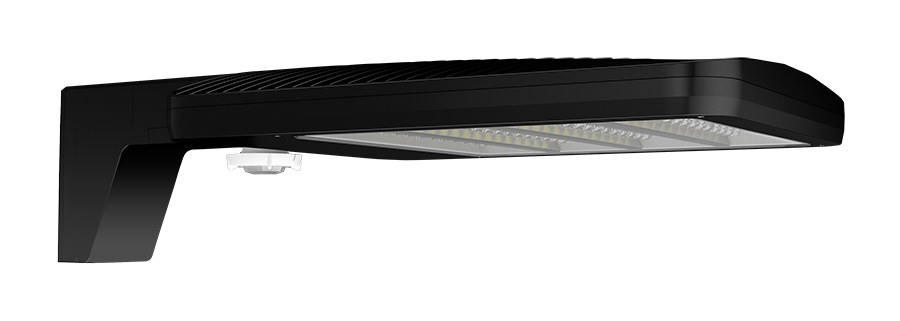 RAB ALED Field Adjustable Area Light 78W/90W/150W Type III 3000K Pole Mount Wattstopper Sensor 20 Foot Lens Black (ALEDM3TYB/WS2)