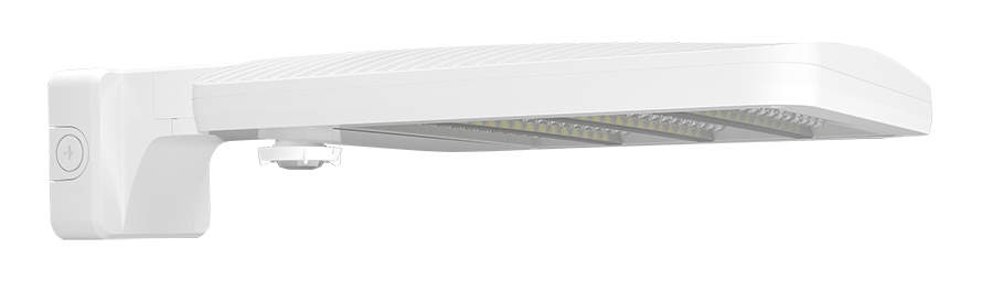 RAB ALED Field Adjustable Area Light 78W/90W/150W 3000K 480V Wall Mount Wattstopper Sensor 20 Foot Lens White (ALEDMATWMYW/480/WS2)