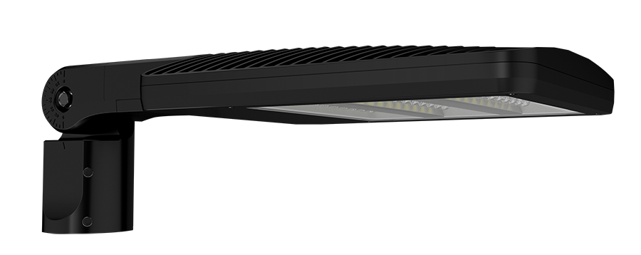 RAB ALED Field Adjustable Area Light 80W/60W/40W Type V 3000K Slipfitter Mount 7-Pin Receptacle Black (ALEDS5TSFYB/7PR)