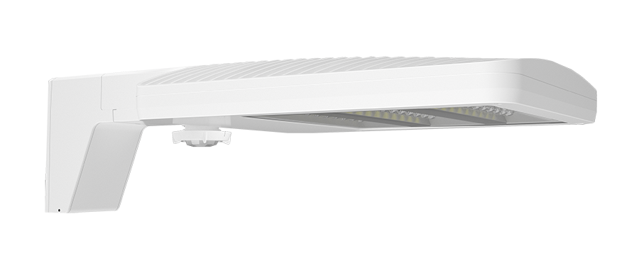 RAB ALED Field Adjustable Area Light 80W/60W/40W Type III 3000K Pole Mount Wattstopper Sensor 20 Foot Lens White (ALEDS3TYW/WS2)
