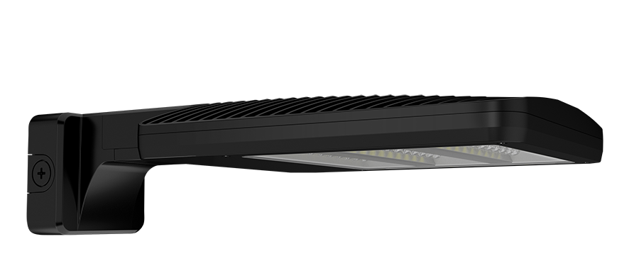 RAB ALED Field Adjustable Area Light 80W/60W/40W Type V 3000K Wall Mount 7-Pin Receptacle Black (ALEDS5TWMYB/7PR)