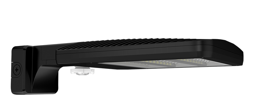 RAB ALED Field Adjustable Area Light 80W/60W/40W Type III 3000K Wall Mount Wattstopper Sensor 20 Foot Lens Black (ALEDS3TWMYB/WS2)