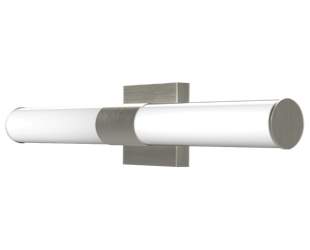 RAB Allure Vanity LED Wall Sconce 24 Inch 24W Round CCT Selectable 2700K/3000K/3500K/4000K/5000K Triac/ELV Dimming Brushed Nickel (ALR-24RBN)