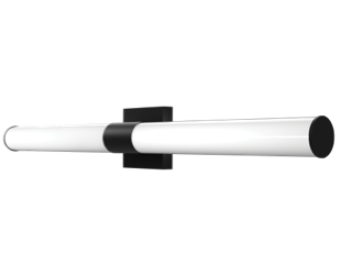 RAB Allure Vanity LED Wall Sconce 36 Inch 30W Round CCT Selectable 2700K/3000K/3500K/4000K/5000K Triac/ELV Dimming Black (ALR-36RB)