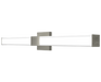 RAB Allure Vanity LED Wall Sconce 36 Inch 30W Square CCT Selectable 2700K/3000K/3500K/4000K/5000K Triac/ELV Dimming Brushed Nickel (ALR-36SBN)