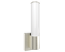 RAB Allure Vanity Vertical LED Wall Sconce 14 Inch 16W Round CCT Selectable 2700K/3000K/3500K/4000K/5000K Triac/ELV Dimming Brushed Nickel (ALR-RBN)