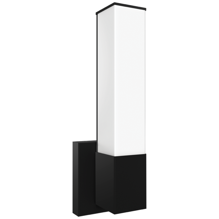 RAB Allure Vanity Vertical LED Wall Sconce 14 Inch 16W Square CCT Selectable 2700K/3000K/3500K/4000K/5000K Triac/ELV Dimming Black (ALR-SB)