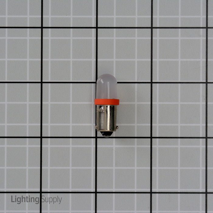 Standard Amber 6V 28V T3.25 Mini Bayonet Base Dome Top Miniature LED Bulb (T3.25MB/DOME/AM/6V-28V)