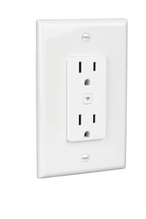 American Lighting 10 Amp 2 Socket 2.4 Ghz Bluetooth Mesh Smart Wall Outlet White (SPKPL-OUTLETW-2S-WH)