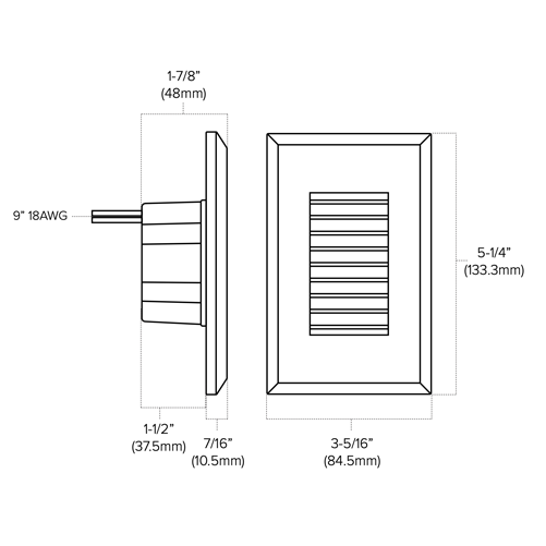 American Lighting 120VAC 2W 3000K LED Step Light (SGL4-120-30-HL)