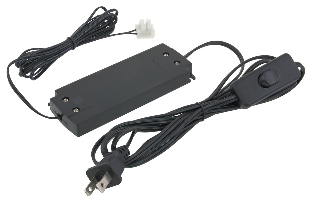 American Lighting 12V Plug-In Driver Switch 6 Foot Lead With Terminal Black 1-12W cULus (PS-12-12VPI-T)