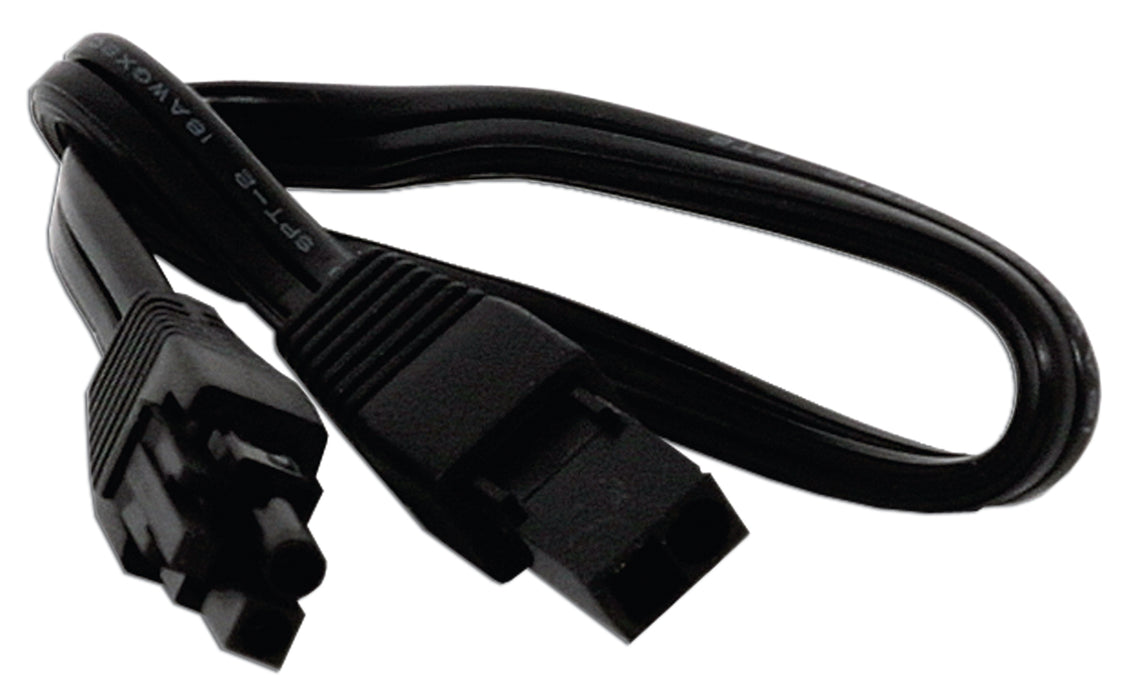 American Lighting 24 Inch Linking Extension For 120V Puck Lights Black Wire (ALLVPEX24-B)