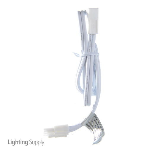 American Lighting 24 Inch Linking Extension For 120V Puck Lights cULus White Wire (ALLVPEX24WH-B)