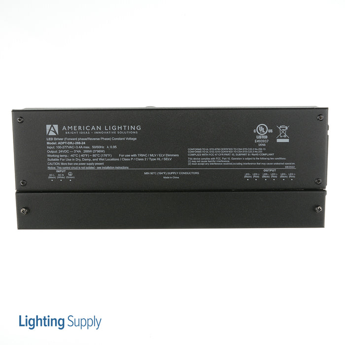 American Lighting 24VDC 288W Phase Cut Constant Voltage Driver With Junction (ADPT-DRJ-288-24)
