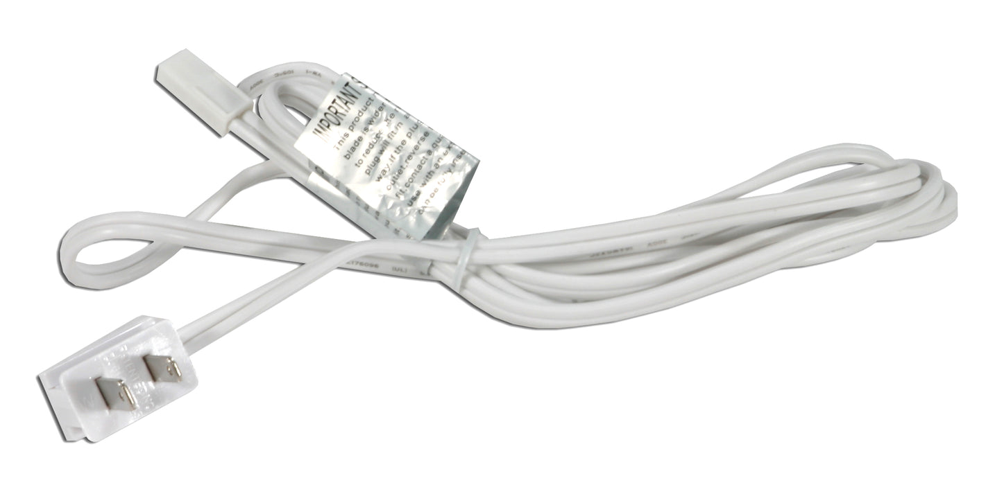 American Lighting 6 Foot Power Cord For 120V Xenon/Halogen Pucks cULus With Roll Switch White (ALLVP-PC6-WH)