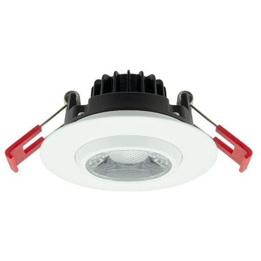 American Lighting Axis Series 2 Inch Aperture 8W Round IC Rated Gimbal Recessed Downlight (A2-5CCT-WH)
