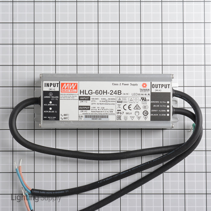 American Lighting Constant Current And 24VDC Driver 60W 90-305V INP Class 2 IP65 (CCV-DR60-24)