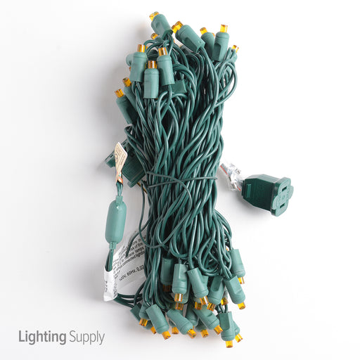 American Lighting LED Light String 25 Foot Length 4.8W 50 LEDs Per String 6 Inch Spacing Green Wire 120V Orange (5mm-50/6-G-OR-S)