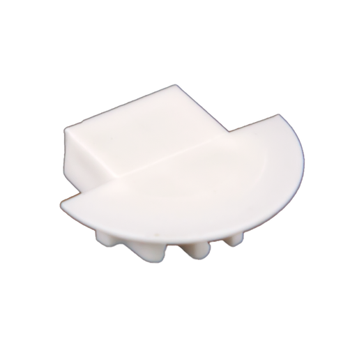 American Lighting End Cap With Wire Feed Hole For PE-AA1Df White Plastic (PE-AA1DF-Feed)