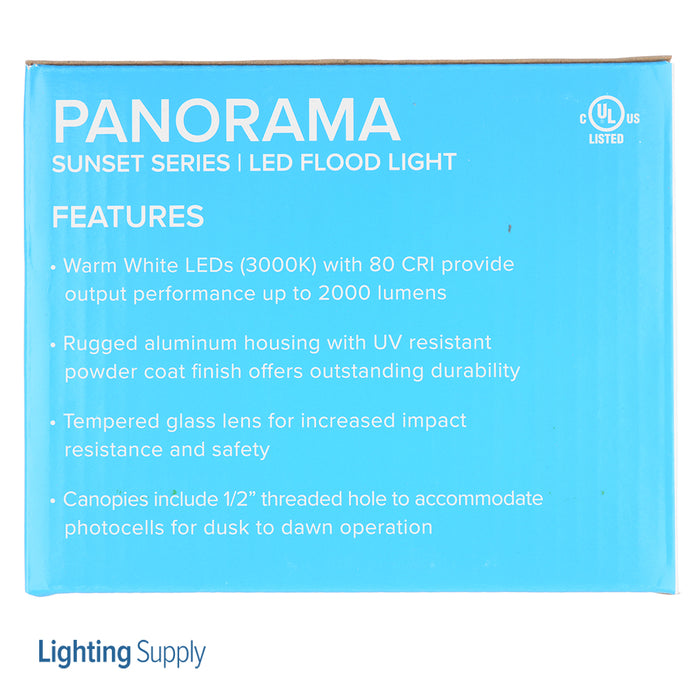 American Lighting LED Flood 120V 3000K 24W cULus Dark Bronze 2400Lm 80 CRI 3 Year Warranty (ALV3-2H-DB)