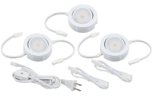 American Lighting MVP 3-Pk Kit 120V White cETLus With 6 Foot Power Cord And 2 Extension 12 Inch (MVP-3-WH)