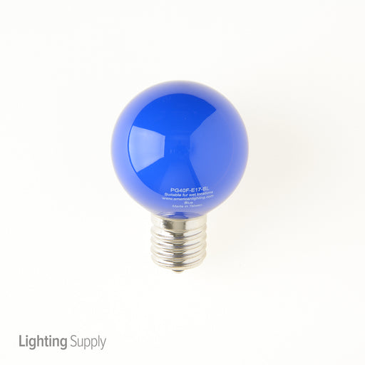 American Lighting Premium LED G40 Lamp Frosted Glass 1W 120V E17 Blue (PG40F-E17-BL)