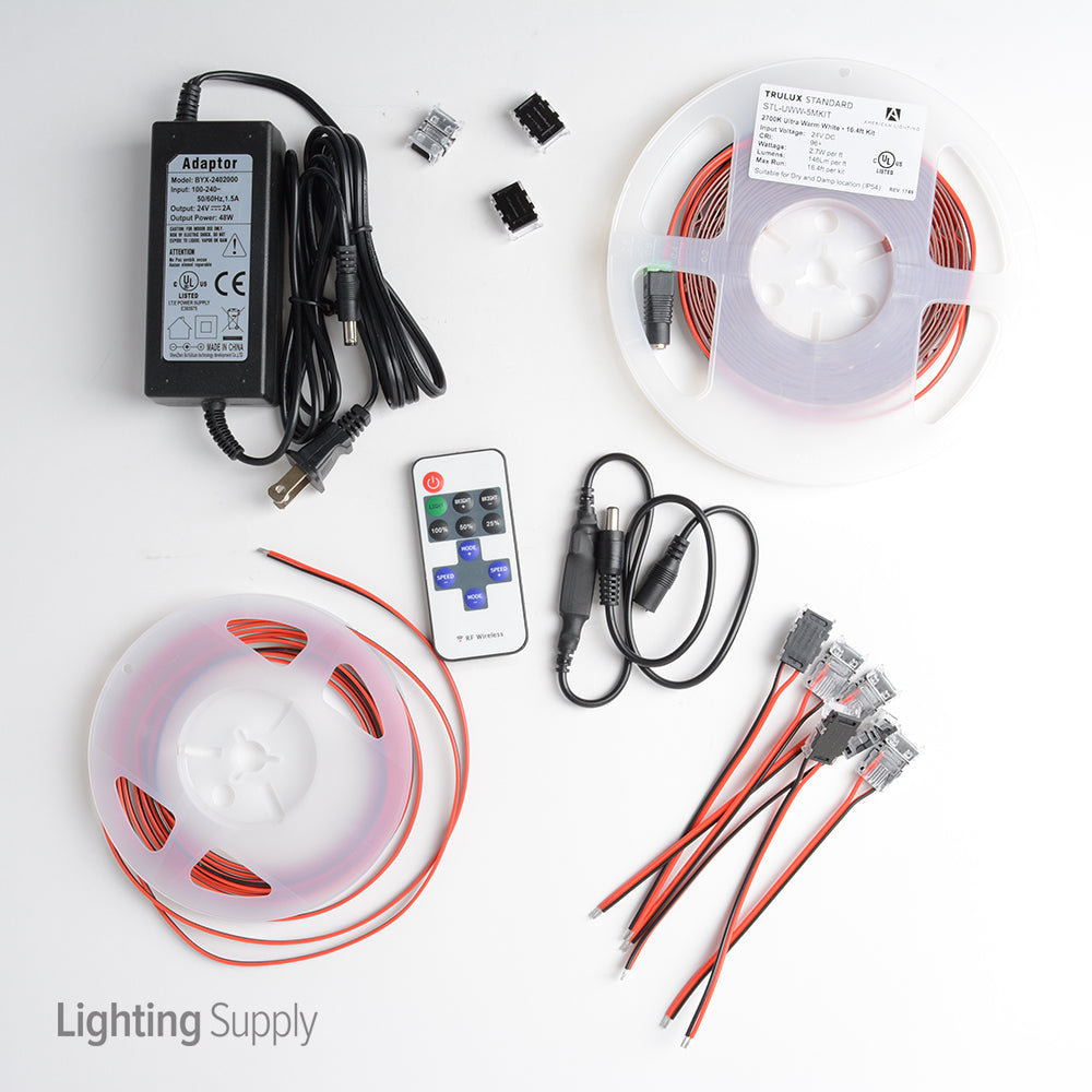 American Lighting STLUWW5MKIT Trulux 16.4 Foot LED Tape Light Kit