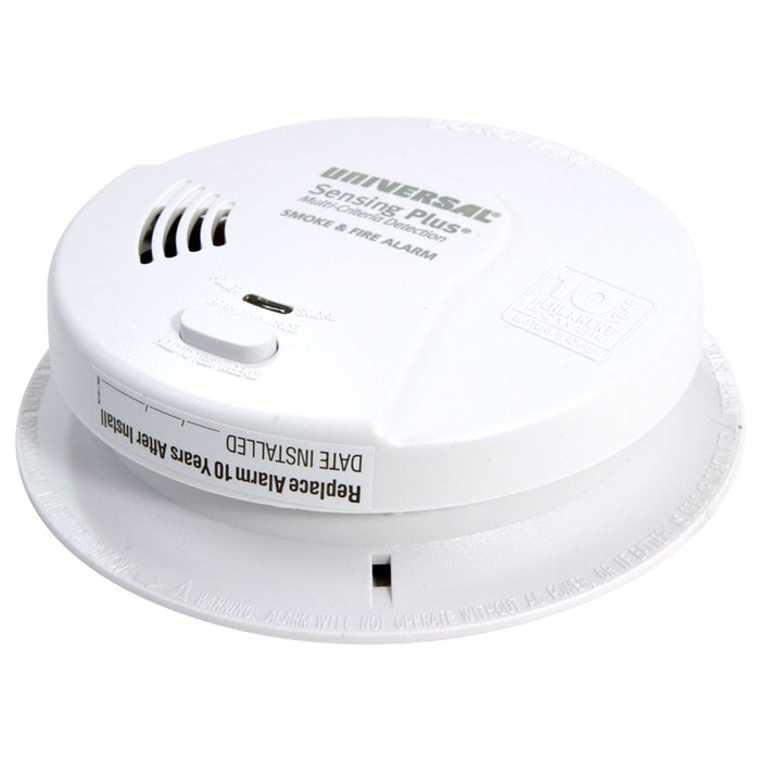 USI Sensing Plus Hardwired Smoke And Fire Alarm With 10-Year Battery Back Up (AMI1061SB)