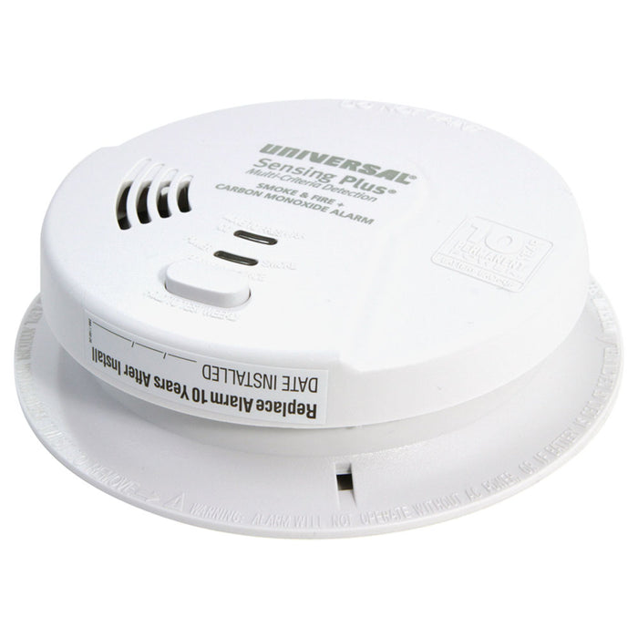 USI Sensing Plus Hardwired Combination Smoke/Fire And Carbon Monoxide Alarm With 10-Year Battery Back Up (AMIC1510SB)
