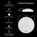 Feit Electric 7.5 Inch Round Rechargeable Battery Remote Controlled Ceiling Fixture (CM7.5/840/35/BAT)